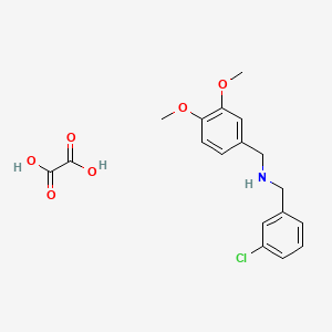 1-(3-chlorophenyl)-N-[(3,4-dimethoxyphenyl)methyl]methanamine;oxalic acid
