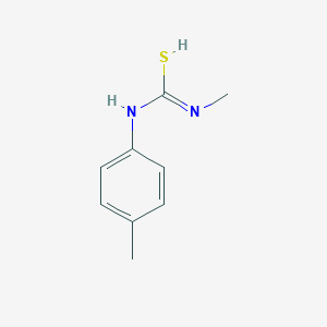 molecular formula C9H12N2S B7764576 N'-methyl-N-(4-methylphenyl)carbamimidothioic acid 