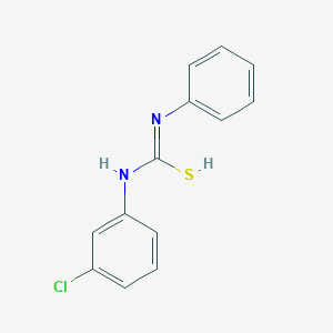 molecular formula C13H11ClN2S B7764584 N-(3-chlorophenyl)-N'-phenylcarbamimidothioic acid 