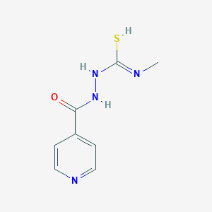 molecular formula C8H10N4OS B7764588 N'-methyl-N-(pyridine-4-carbonylamino)carbamimidothioic acid 