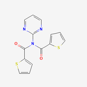 molecular formula C14H9N3O2S2 B7764696 N-(Pyrimidin-2-YL)-N-(thiophene-2-carbonyl)thiophene-2-carboxamide 