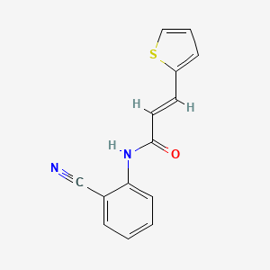 molecular formula C14H10N2OS B7764704 N-(2-cyanophenyl)-3-(2-thienyl)acrylamide 