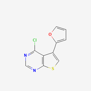 molecular formula C10H5ClN2OS B7765232 4-Chloro-5-(furan-2-yl)thieno[2,3-d]pyrimidine CAS No. 256507-01-4