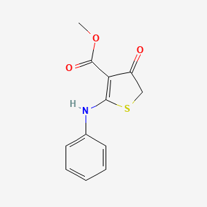 molecular formula C12H11NO3S B7765280 methyl 2-anilino-4-oxothiophene-3-carboxylate 