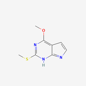 molecular formula C8H9N3OS B7766082 4-methoxy-2-methylsulfanyl-1H-pyrrolo[2,3-d]pyrimidine 