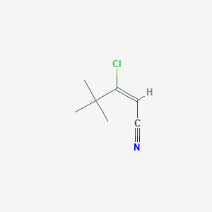molecular formula C7H10ClN B7766158 3-chloro-4,4-dimethylpent-2-enenitrile 