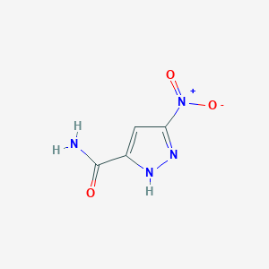 molecular formula C4H4N4O3 B7766229 3-nitro-1H-pyrazole-5-carboxamide 