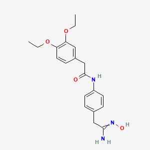 molecular formula C20H25N3O4 B7766232 N-[4-(2-amino-2-hydroxyiminoethyl)phenyl]-2-(3,4-diethoxyphenyl)acetamide CAS No. 524036-12-2