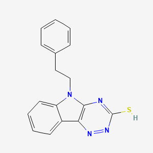 molecular formula C17H14N4S B7766313 5-(2-phenylethyl)-[1,2,4]triazino[5,6-b]indole-3-thiol 