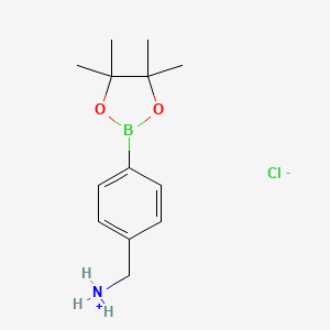 molecular formula C13H21BClNO2 B7766637 [4-(4,4,5,5-Tetramethyl-1,3,2-dioxaborolan-2-yl)phenyl]methylazanium;chloride 