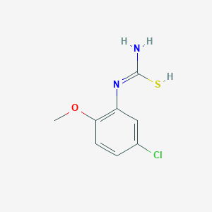 molecular formula C8H9ClN2OS B7766658 N'-(5-chloro-2-methoxyphenyl)carbamimidothioic acid 