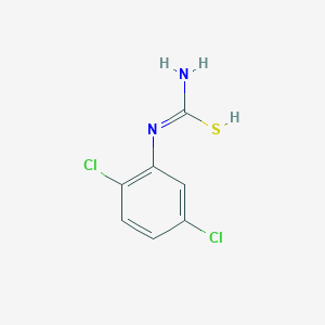 molecular formula C7H6Cl2N2S B7766660 N'-(2,5-dichlorophenyl)carbamimidothioic acid 