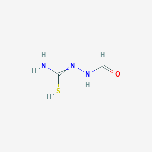 molecular formula C2H5N3OS B7766768 N'-formamidocarbamimidothioic acid 