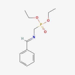 molecular formula C12H18NO3P B7766903 DIETHYL-N-BENZYLIDENEAMINOMETHYLPHOSPHONATE 