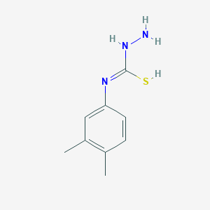 molecular formula C9H13N3S B7767107 N-amino-N'-(3,4-dimethylphenyl)carbamimidothioic acid 