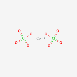 molecular formula Cl2CoO8-2 B077673 Cobalt(II) perchlorate hexahydrate CAS No. 13478-33-6