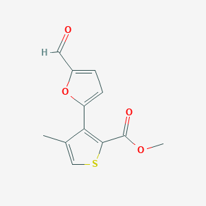molecular formula C12H10O4S B7767315 Methyl 3-(5-formylfuran-2-yl)-4-methylthiophene-2-carboxylate 