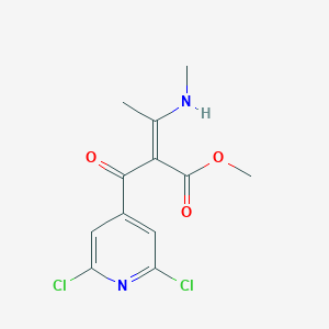 molecular formula C12H12Cl2N2O3 B7767317 methyl (Z)-2-(2,6-dichloropyridine-4-carbonyl)-3-(methylamino)but-2-enoate 