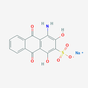 molecular formula C14H8NNaO7S B7767415 sodium;4-amino-1,3-dihydroxy-9,10-dioxoanthracene-2-sulfonate 