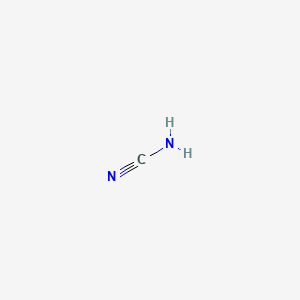 molecular formula CH2N2<br>NH2CN<br>CH2N2<br>H2NCN B7767653 Cyanamide CAS No. 2669-76-3