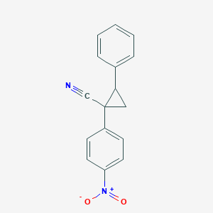 molecular formula C16H12N2O2 B077677 Cyclopropanecarbonitrile, 1-(p-nitrophenyl)-2-phenyl- CAS No. 10432-22-1