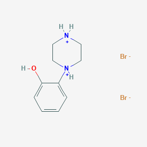 2-Piperazine-1,4-diium-1-ylphenol;dibromide