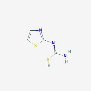molecular formula C4H5N3S2 B7767844 N'-(1,3-thiazol-2-yl)carbamimidothioic acid 