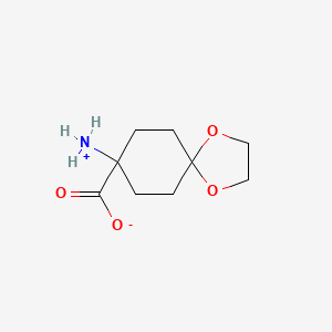 molecular formula C9H15NO4 B7767881 8-Azaniumyl-1,4-dioxaspiro[4.5]decane-8-carboxylate 