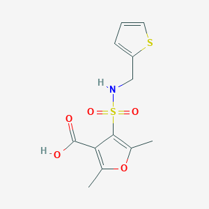 2,5-Dimethyl-4-(N-(thiophen-2-ylmethyl)sulfamoyl)furan-3-carboxylic acid