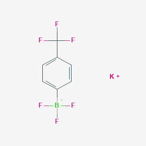 molecular formula C7H4BF6K B7768127 potassium;trifluoro-[4-(trifluoromethyl)phenyl]boranuide 