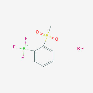 molecular formula C7H7BF3KO2S B7768157 potassium;trifluoro-(2-methylsulfonylphenyl)boranuide 