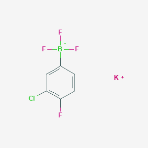 molecular formula C6H3BClF4K B7768165 potassium;(3-chloro-4-fluorophenyl)-trifluoroboranuide 