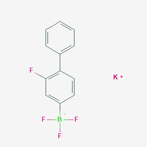 molecular formula C12H8BF4K B7768173 potassium;trifluoro-(3-fluoro-4-phenylphenyl)boranuide 