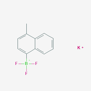 molecular formula C11H9BF3K B7768179 potassium;trifluoro-(4-methylnaphthalen-1-yl)boranuide 