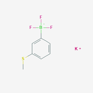 molecular formula C7H7BF3KS B7768187 potassium;trifluoro-(3-methylsulfanylphenyl)boranuide 