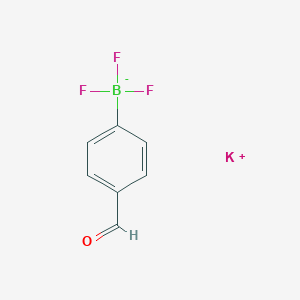molecular formula C7H5BF3KO B7768190 potassium;trifluoro-(4-formylphenyl)boranuide 