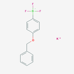 molecular formula C13H11BF3KO B7768195 potassium;trifluoro-(4-phenylmethoxyphenyl)boranuide 