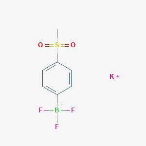 molecular formula C7H7BF3KO2S B7768216 potassium;trifluoro-(4-methylsulfonylphenyl)boranuide 