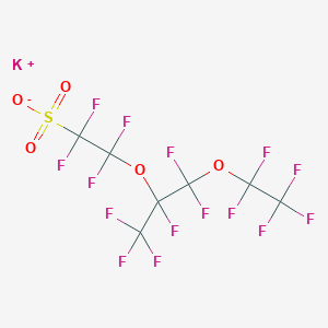 molecular formula C7F15KO5S B7768301 potassium;1,1,2,2-tetrafluoro-2-[1,1,1,2,3,3-hexafluoro-3-(1,1,2,2,2-pentafluoroethoxy)propan-2-yl]oxyethanesulfonate 