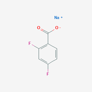 molecular formula C7H3F2NaO2 B7768402 sodium;2,4-difluorobenzoate 
