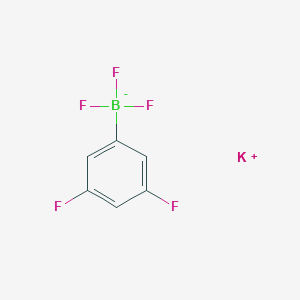 molecular formula C6H3BF5K B7768447 potassium;(3,5-difluorophenyl)-trifluoroboranuide 
