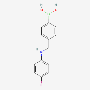 (4-(((4-Fluorophenyl)amino)methyl)phenyl)boronic acid