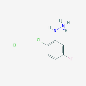 molecular formula C6H7Cl2FN2 B7768460 (2-Chloro-5-fluoroanilino)azanium;chloride 