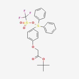 tert-Butyl 2-[4-(diphenylsulphonium)phenoxy] acetate, triflate salt