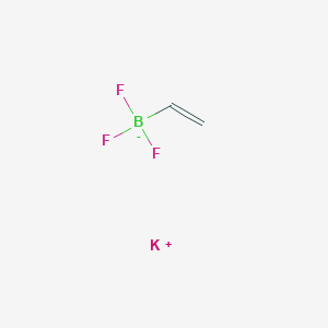 molecular formula C2H3BF3K B7768506 potassium;ethenyl(trifluoro)boranuide 