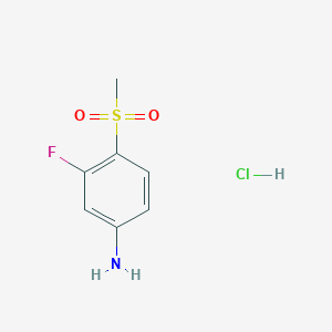 molecular formula C7H9ClFNO2S B7768723 3-Fluoro-4-methylsulfonylaniline hydrochloride 