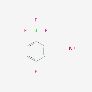molecular formula C6H4BF4K B7768790 potassium;trifluoro-(4-fluorophenyl)boranuide 