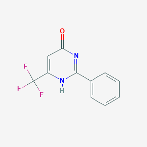 molecular formula C11H7F3N2O B7768799 2-phenyl-6-(trifluoromethyl)-1H-pyrimidin-4-one 