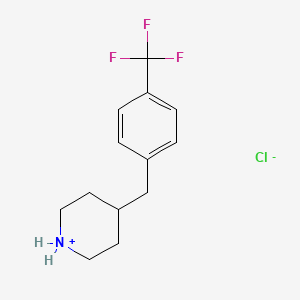 molecular formula C13H17ClF3N B7768946 4-[[4-(Trifluoromethyl)phenyl]methyl]piperidin-1-ium;chloride 