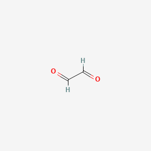 molecular formula C2H2O2<br>C2H2O2<br>OHCCHO B7769056 Glyoxal CAS No. 63986-13-0